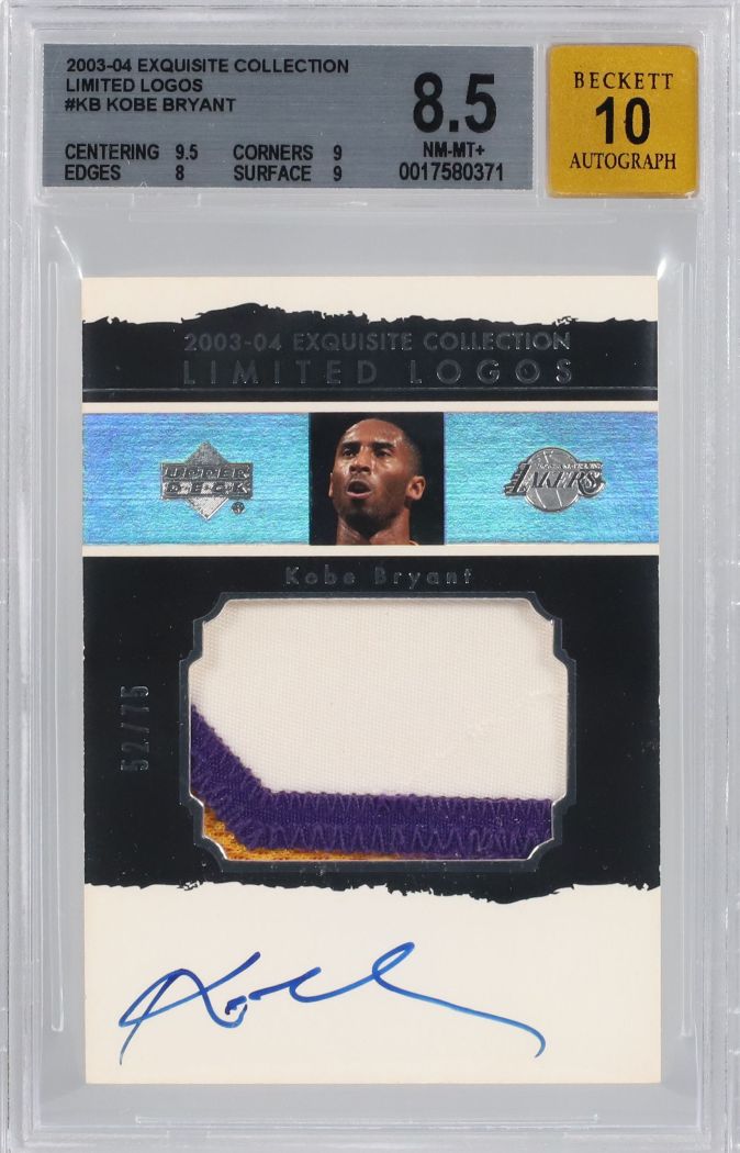 Kobeページ Graded: 2003-04 Exquisite Collection Limited Logos #KB Kobe Bryant
