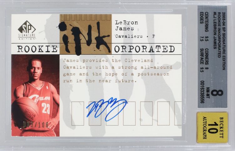 Graded: 2003-04 SP Signature Edition Rookie Inkorporated #LJ