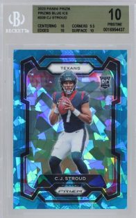 rare cj stroud rookie card 2023 Score #302 C.J. RC Houston Texans NFL Football Trading : Collectibles & Fine Art 2023 Panini Prizm Draft Picks