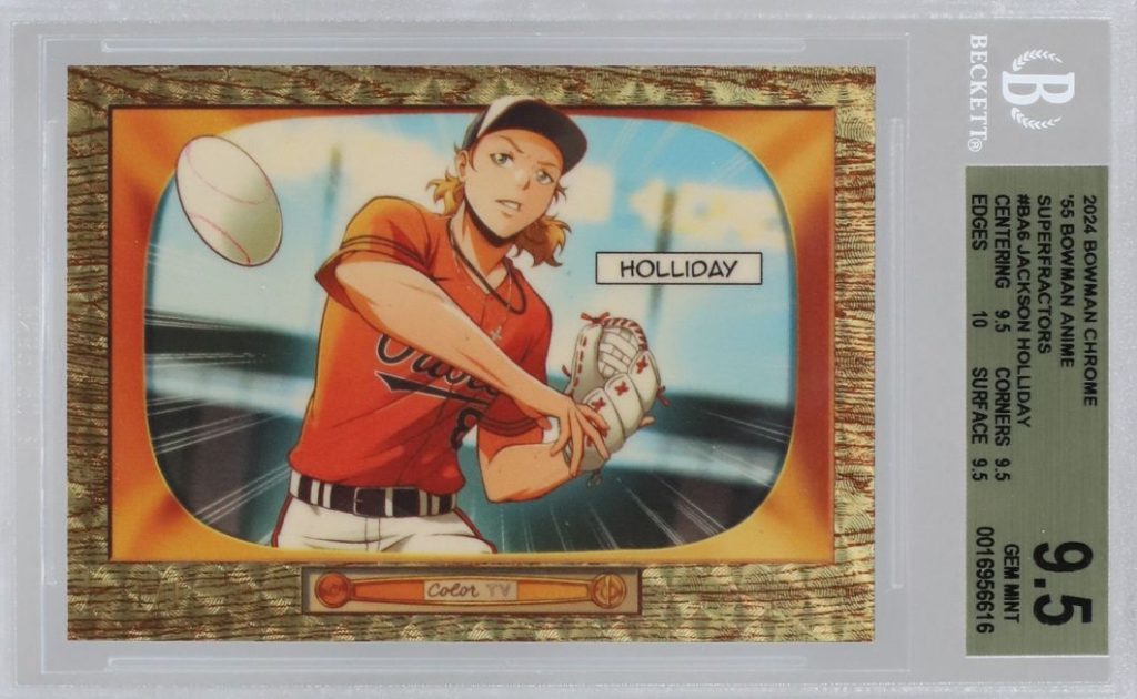 Bowman Chrome '55 Bowman Anime Superfractors Holds Value and Draws