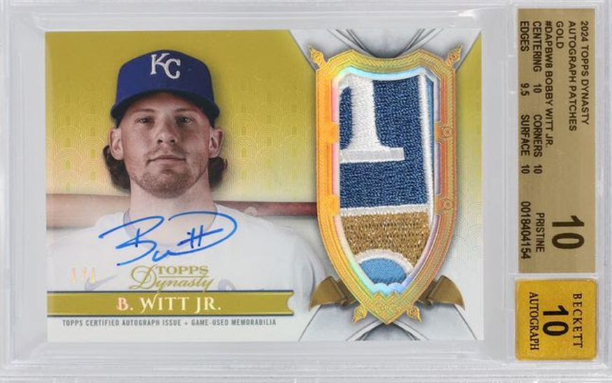 Bobby Witt Jr. 2024 Topps Dynasty Autograph Patches Gold Gets