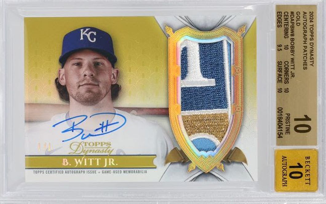 Bobby Witt Jr. 2024 Topps Dynasty Autograph Patches Gold Bobby Witt Jr. 2024 Topps Dynasty Autograph Patches Gold