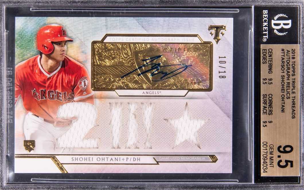 2018 Topps Triple Threads Autograph Relics Shohei Ohtani Up for