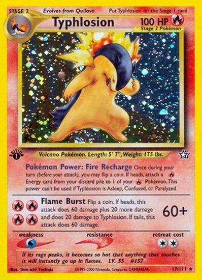 pokemon neo genesis rare cards Pocket Monsters: Neo Genesis Typhlosion Rare Japanese Holo Card No. 15 main image 0