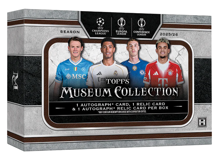 2025-26 Topps Museum Collection UEFA Soccer Checklist, Box Info