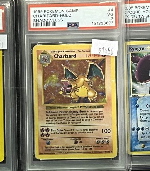 2005 charizard pokemon card - 4/102 Captured in a crystal 2005 Charizard Pokemon Amada Sticker