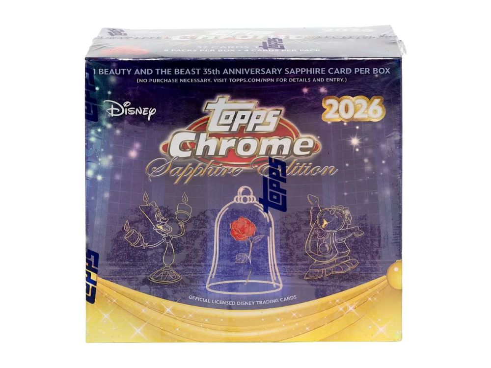 2026 Topps Chrome Sapphire Disney Checklist, Box Info, Release Date